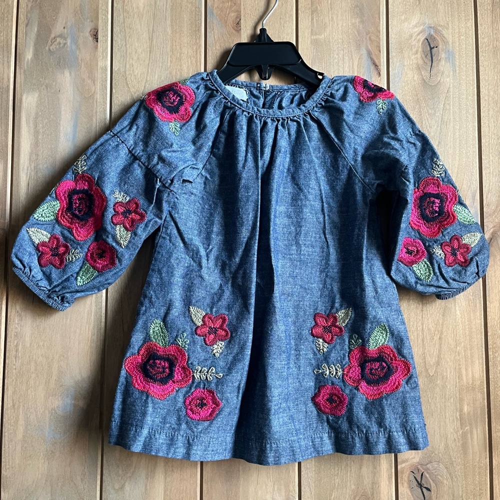 Mud Pie little girls denim dress size 12-18 months